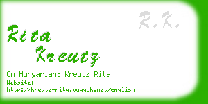 rita kreutz business card